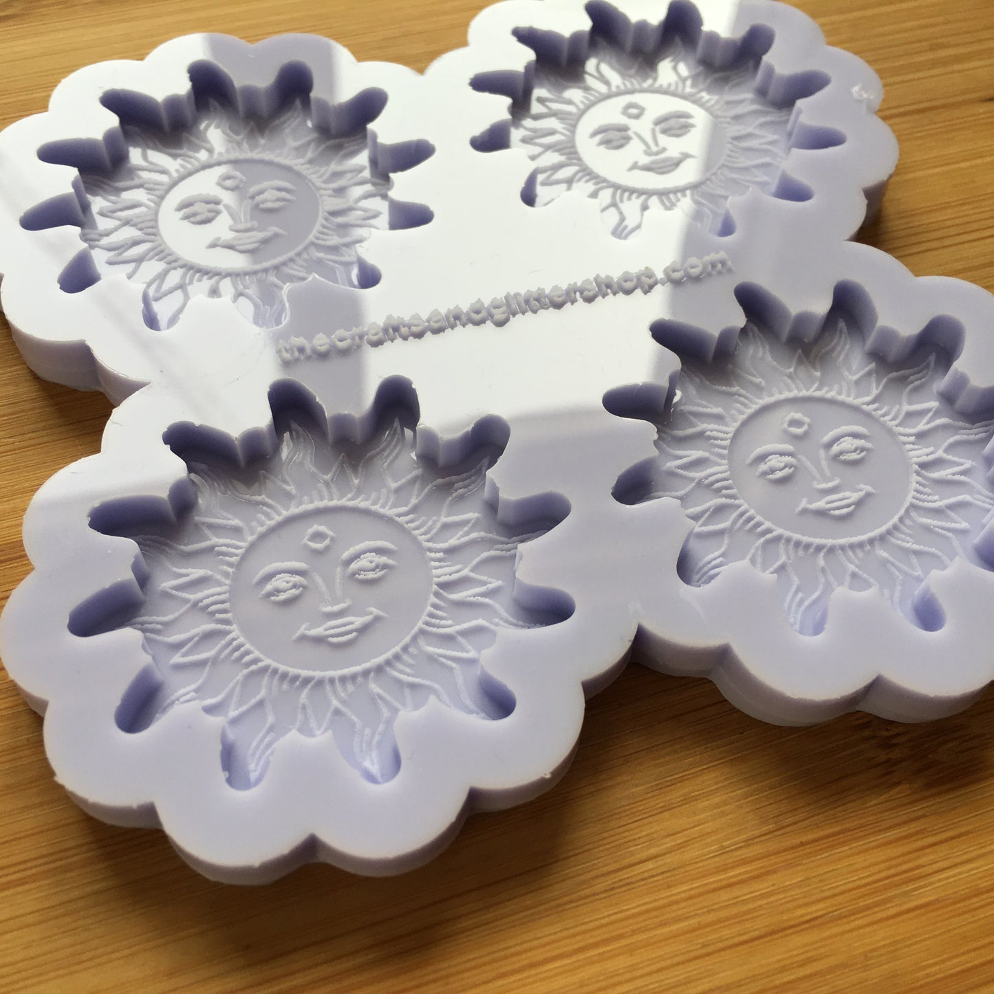 2" Sun with face Silicone Mold