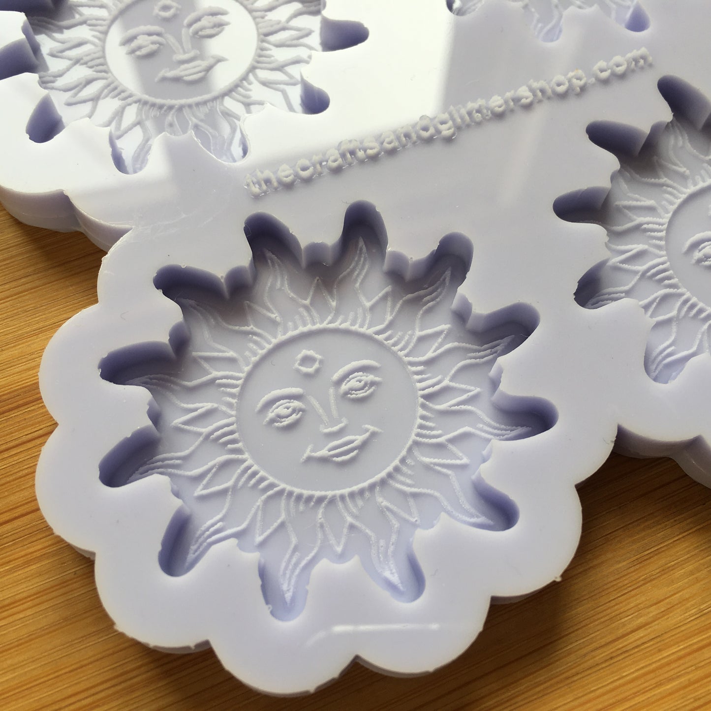 2" Sun with face Silicone Mold