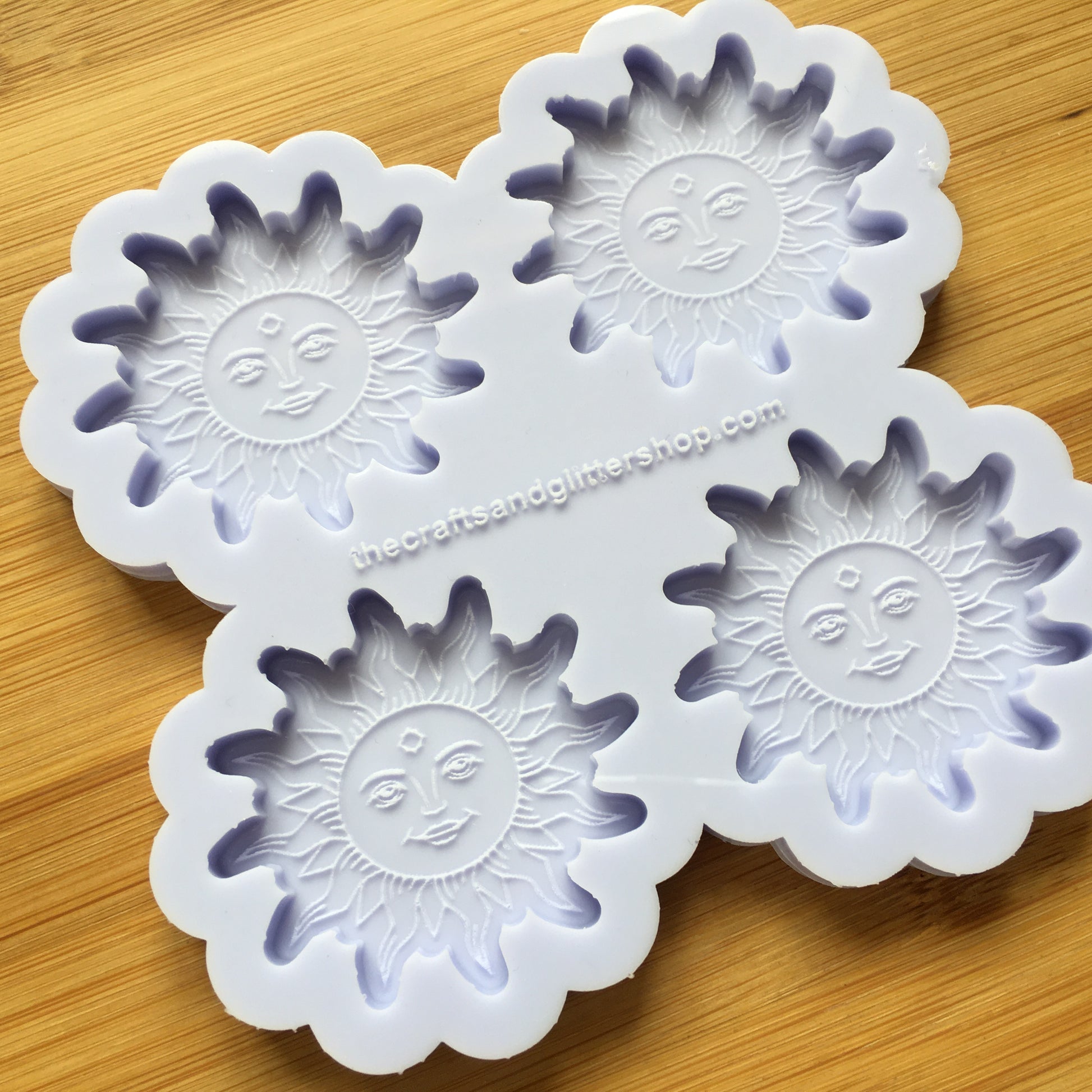 2" Sun with face Silicone Mold