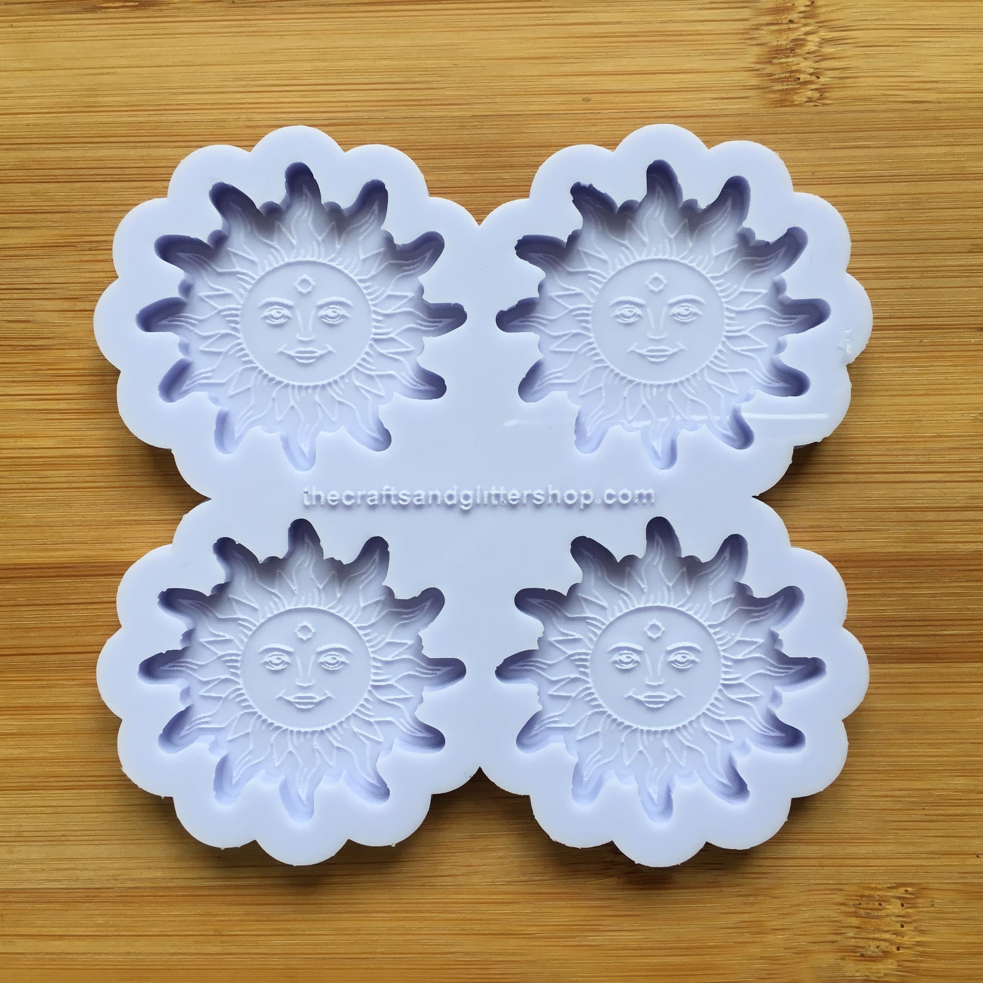 2" Sun with face Silicone Mold