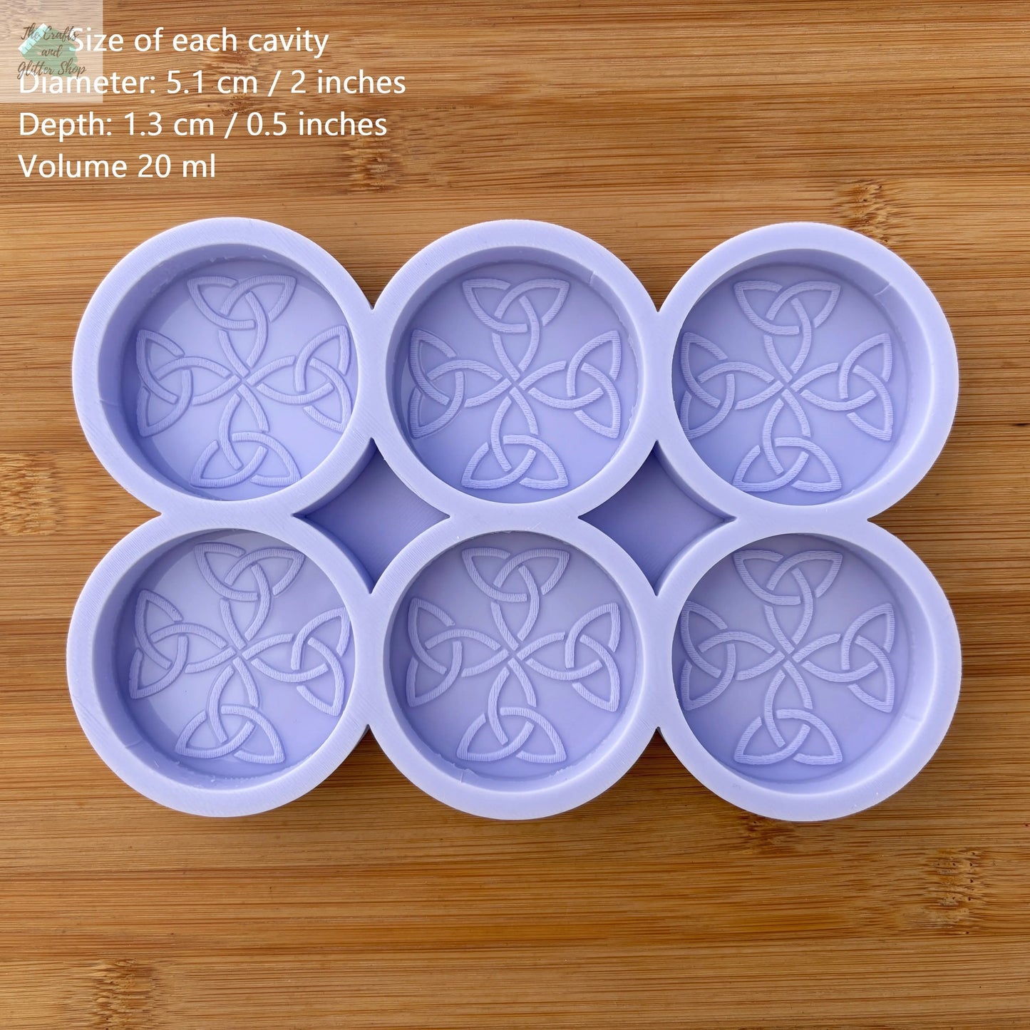 2 inch Carolingian Cross Silicone Mold