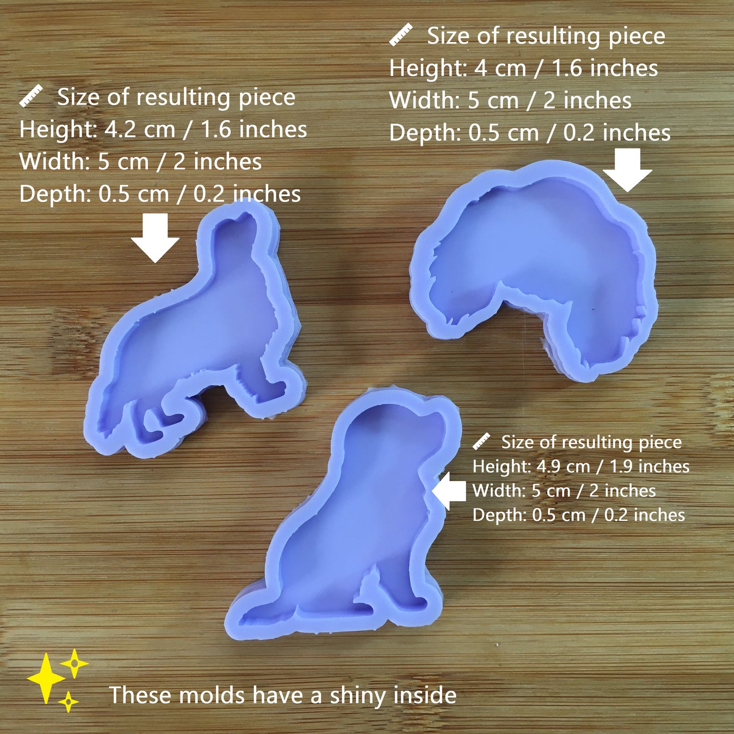 2 inch Cavalier King Charles Spaniel Silicone Mold