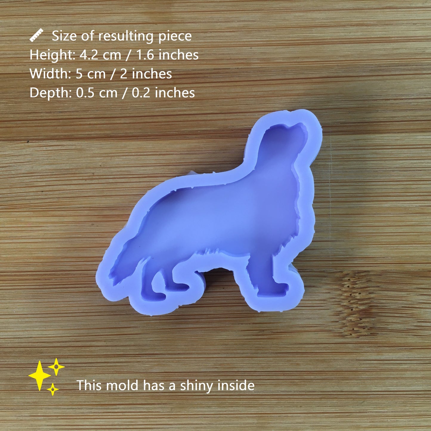 2 inch Cavalier King Charles Spaniel Silicone Mold