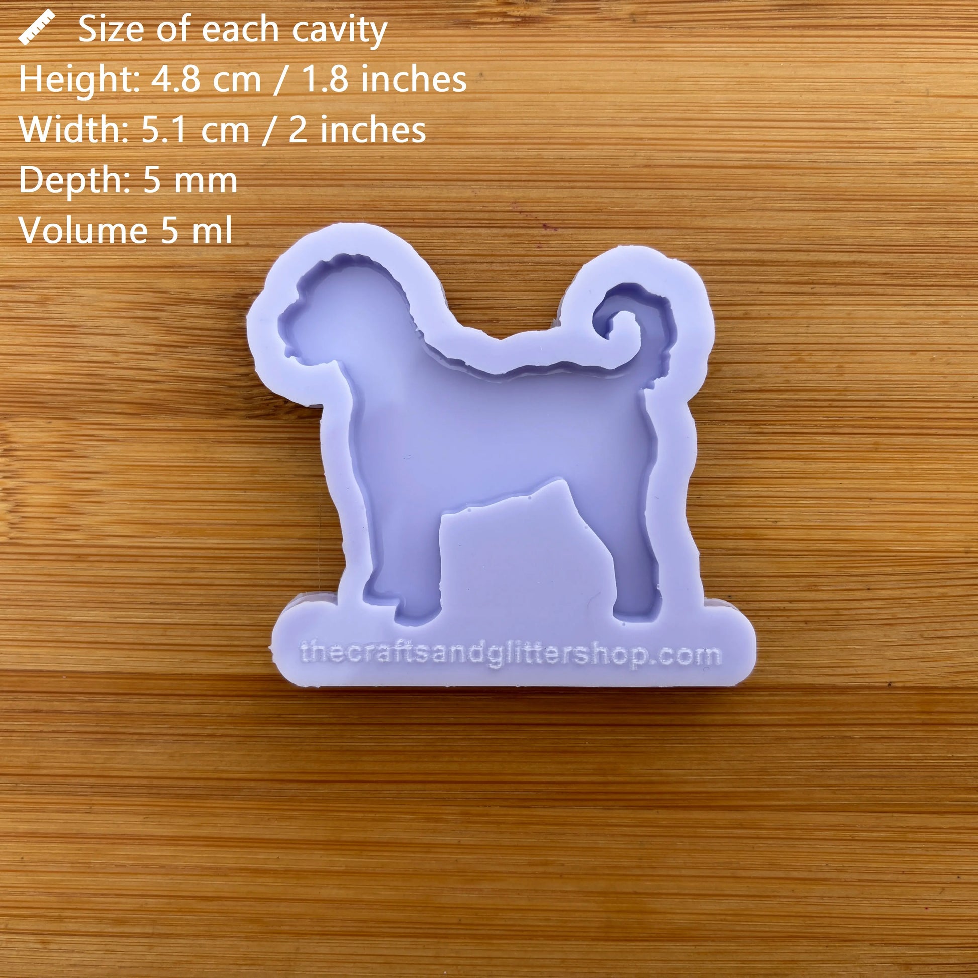 2 inch Golden Doodle Silicone Mold