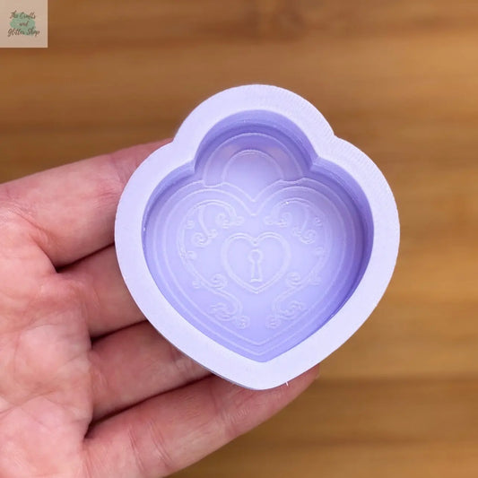 2 inch Heart Locket Silicone Mold - The Crafts and Glitter Shop