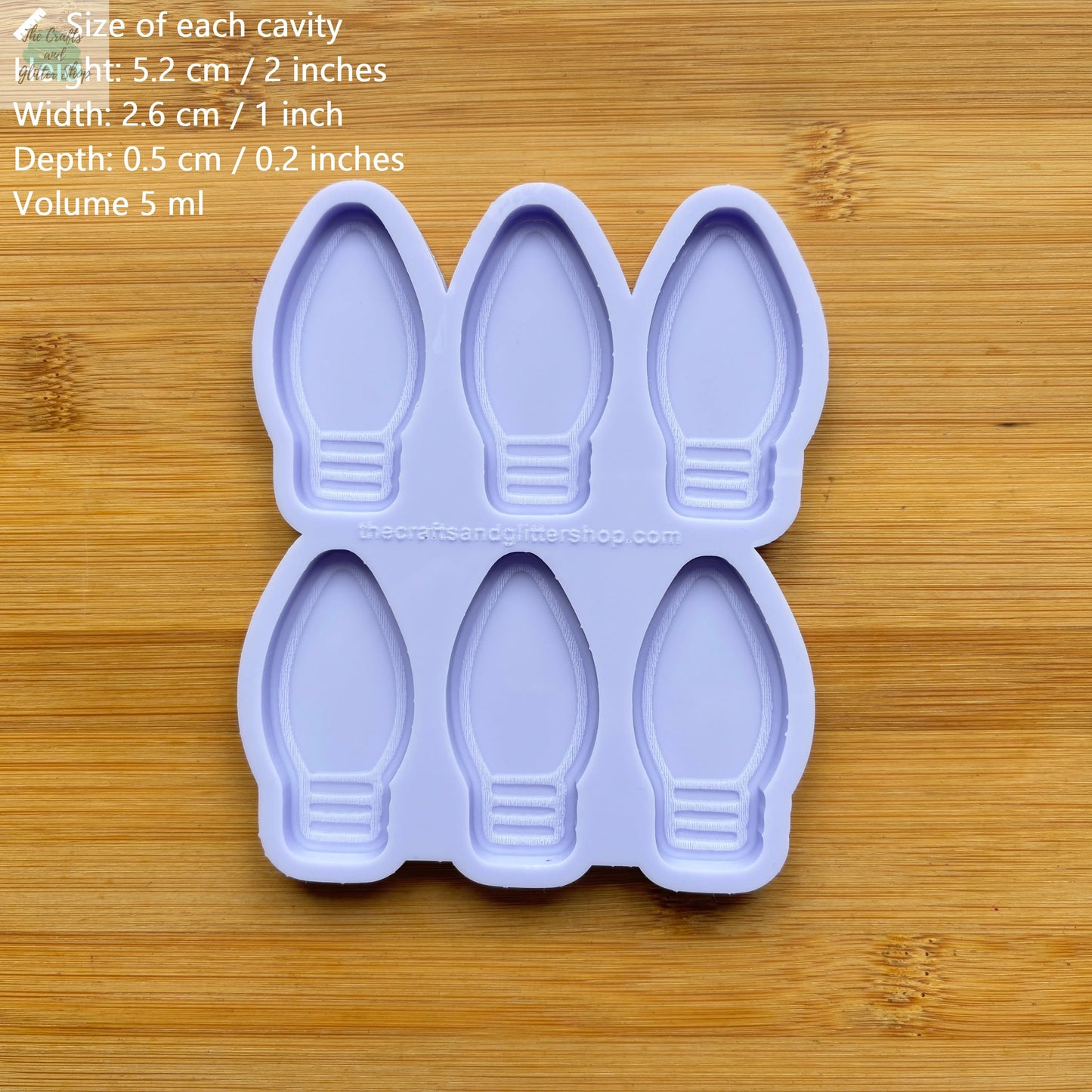 2 inch Light Bulb Silicone Mold - The Crafts and Glitter Shop