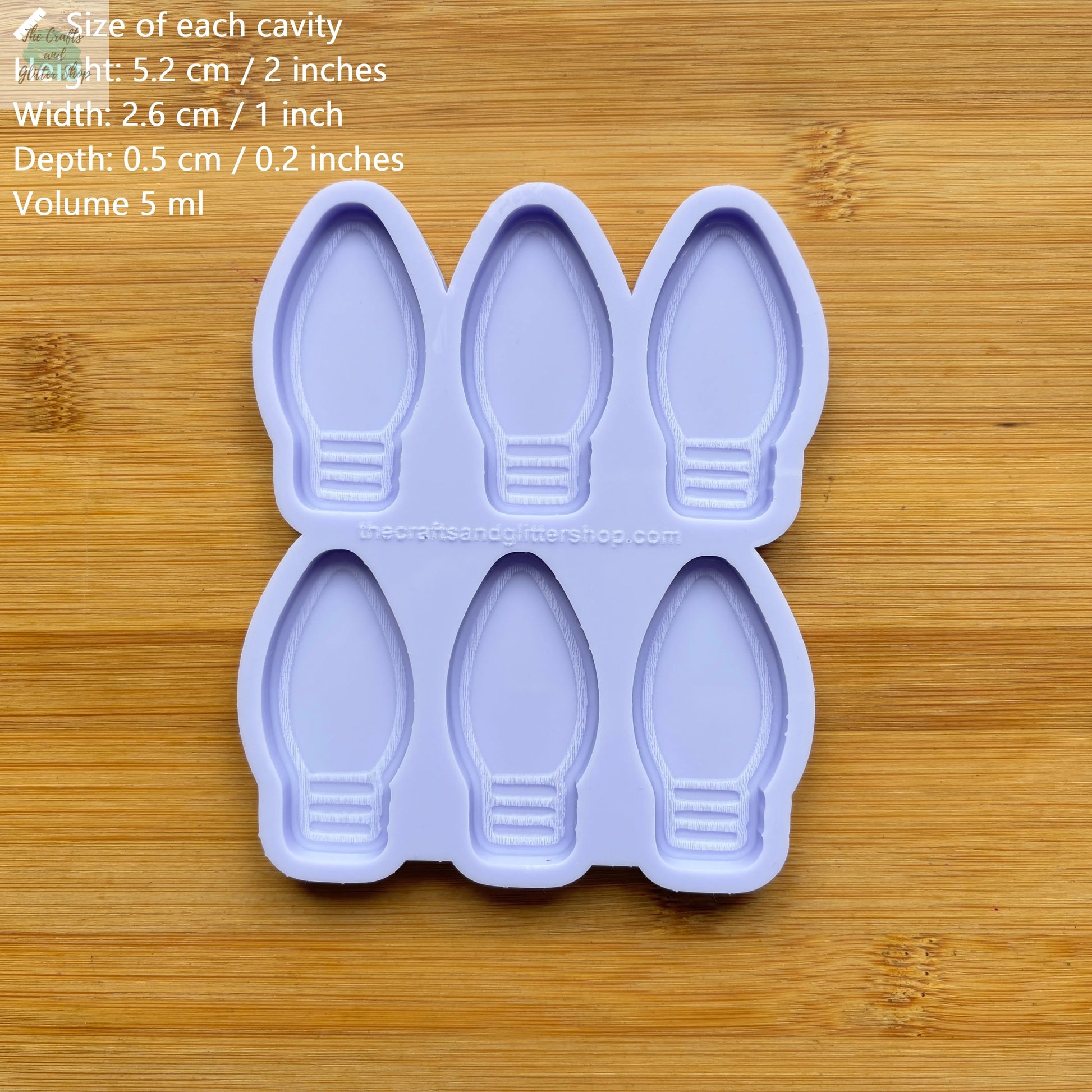 2 inch Light Bulb Silicone Mold - The Crafts and Glitter Shop