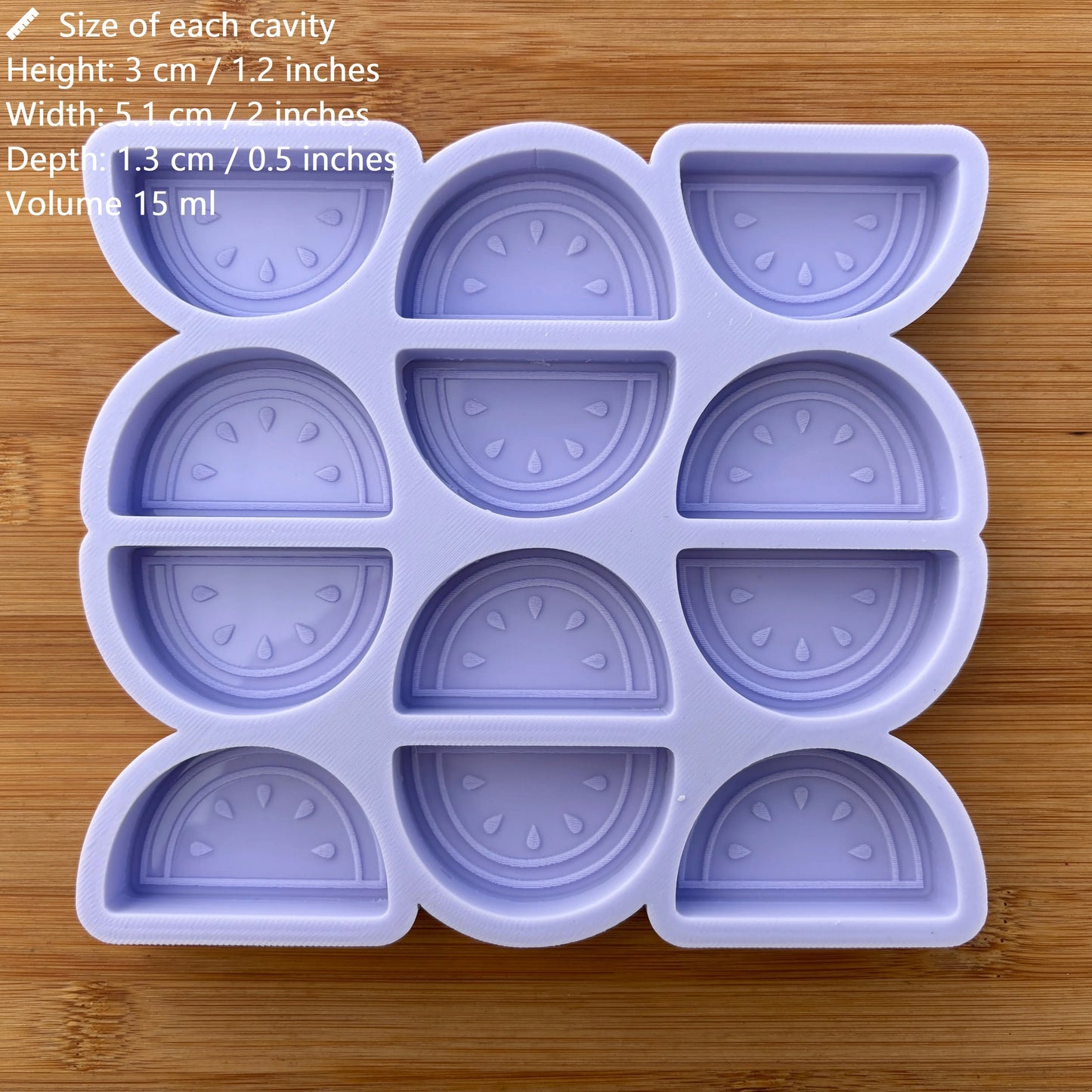 2 inch Watermelon Slice Silicone Mold