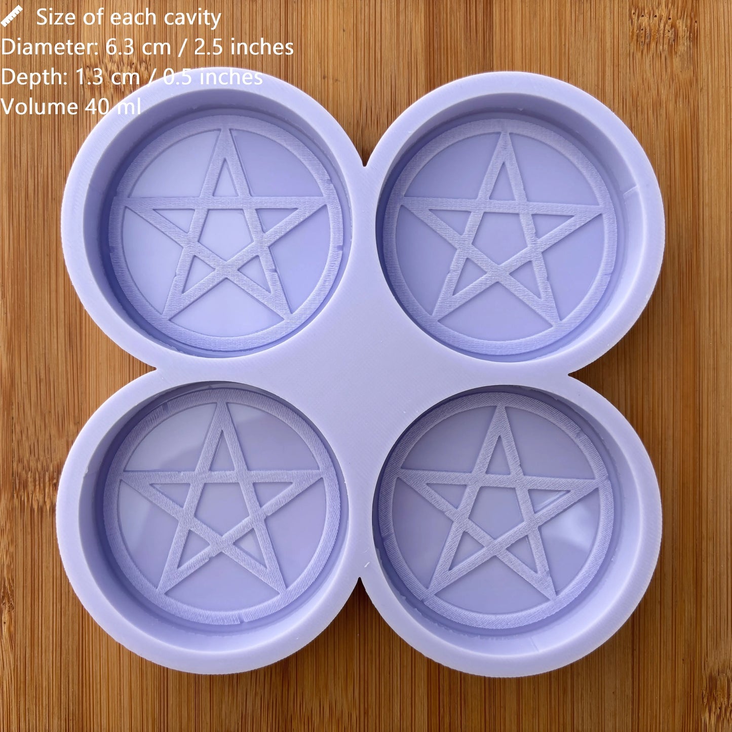 2.5 inch Pentacle Silicone Mold - The Crafts and Glitter Shop