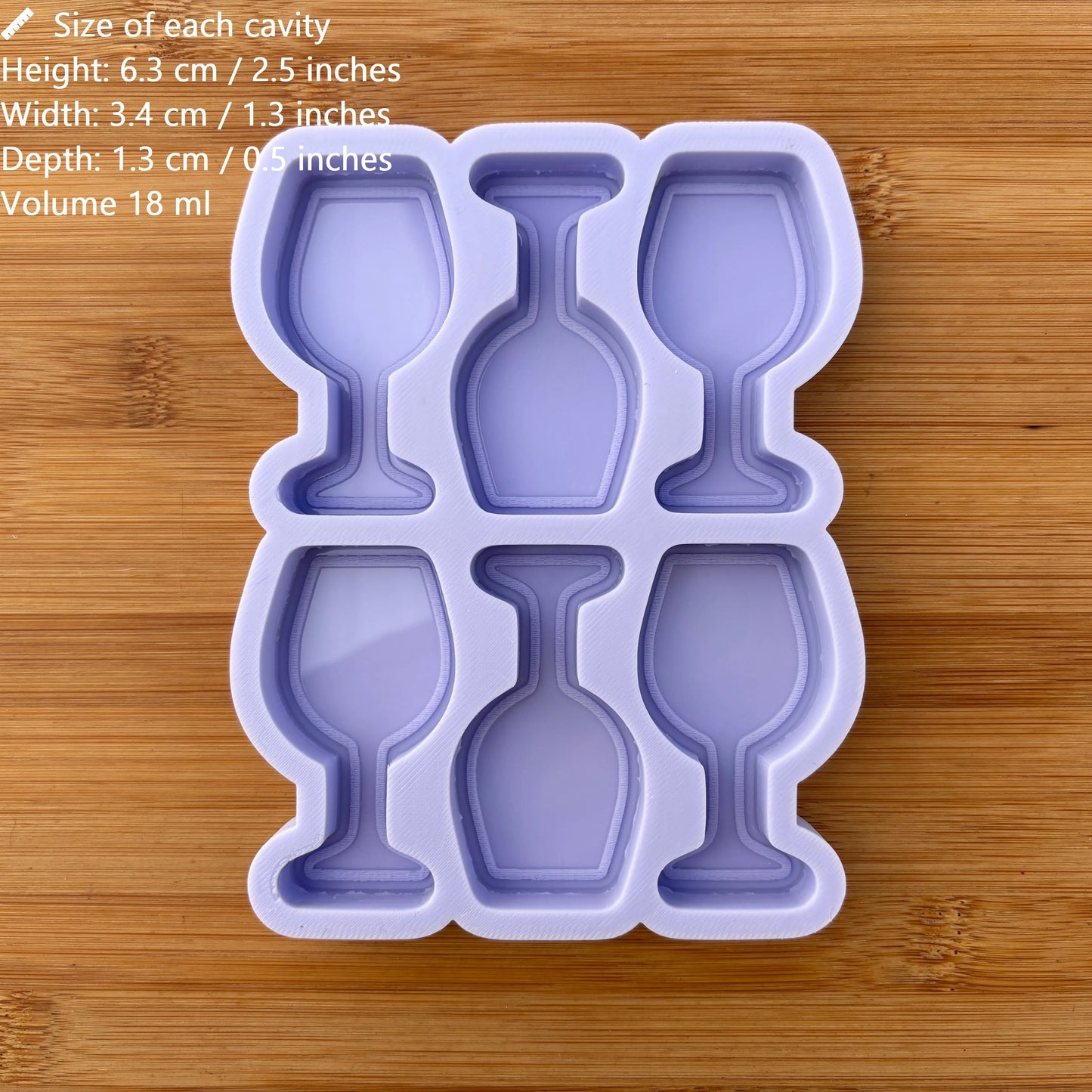 2.5 inch Wine Glass Silicone Mold - The Crafts and Glitter Shop