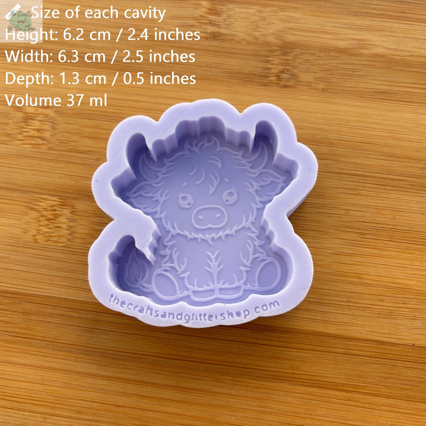 2.5" Highland Cow Silicone Mold - The Crafts and Glitter Shop