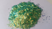 Load image into Gallery viewer, Iridescent Green Cellophane Glitter Flakes