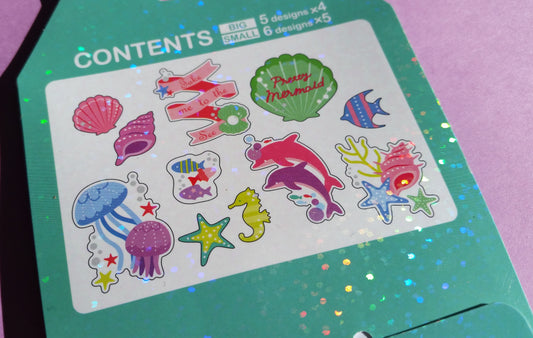 Ocean Sticker Flakes - 50 pieces - The Crafts and Glitter Shop