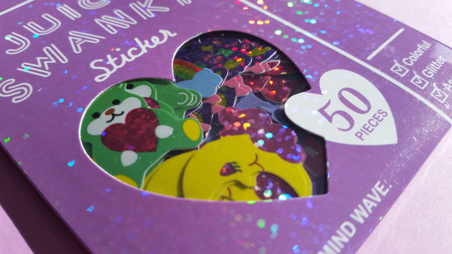 Unicorn Princess Sticker Flakes - 50 pieces Holographic Stickers - The Crafts and Glitter Shop