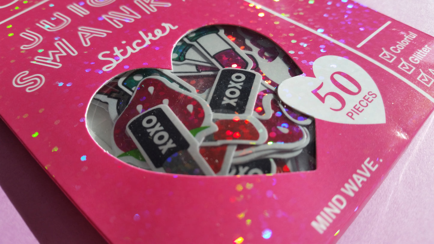 I'm in Love Holographic Sticker Flakes - 50 pieces - The Crafts and Glitter Shop