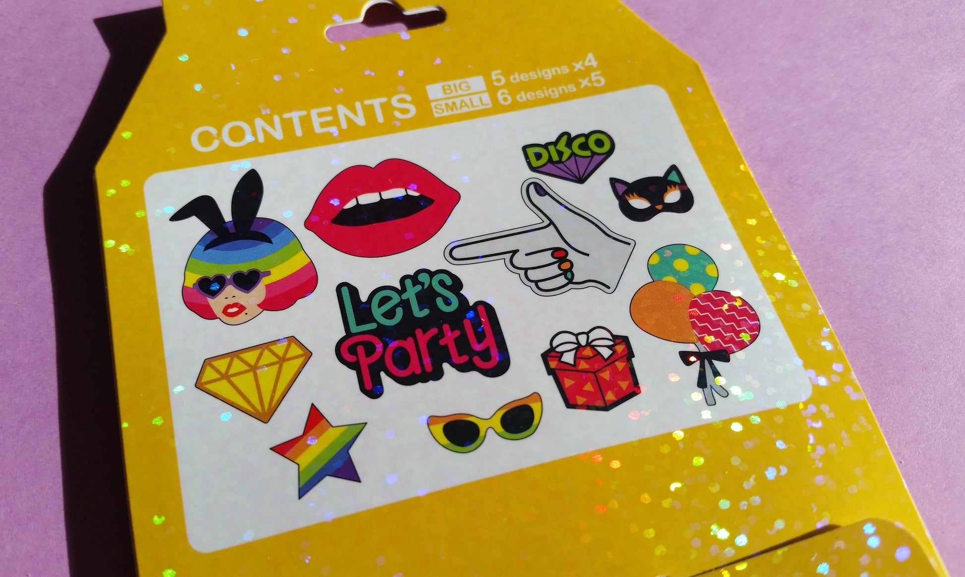 Retro Disco Party Sticker Flakes - 50 pieces - The Crafts and Glitter Shop