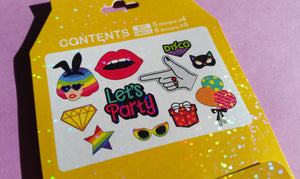 Retro Disco Party Sticker Flakes - 50 pieces