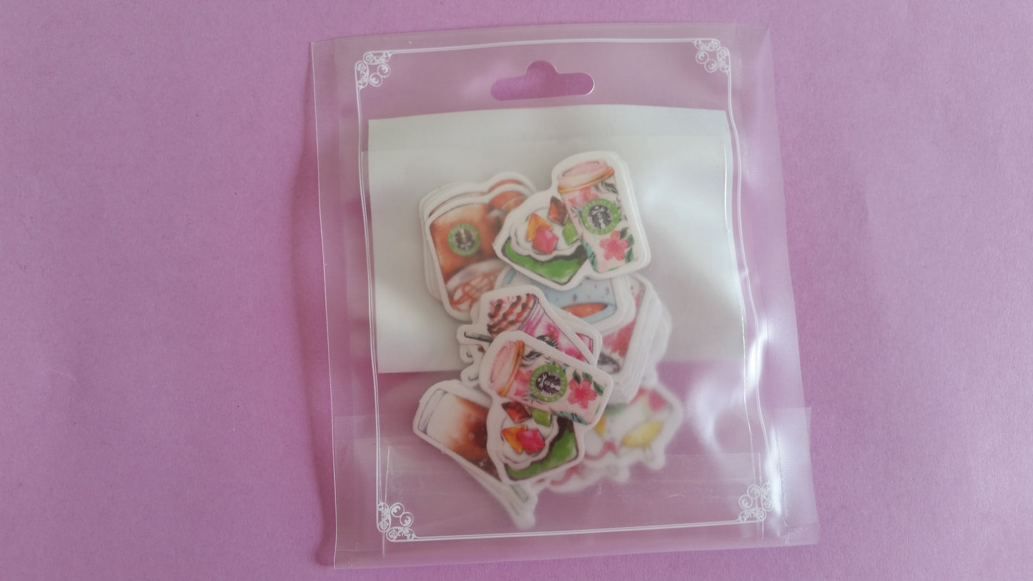 Coffee & Drinks Sticker Flakes