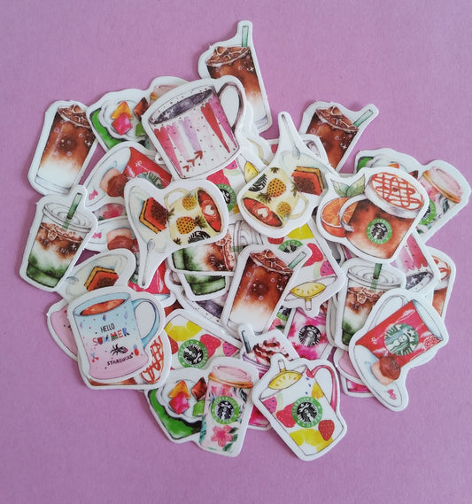 Coffee & Drinks Sticker Flakes