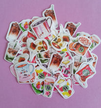 Load image into Gallery viewer, Coffee Cups Sticker Flakes - 50 pieces