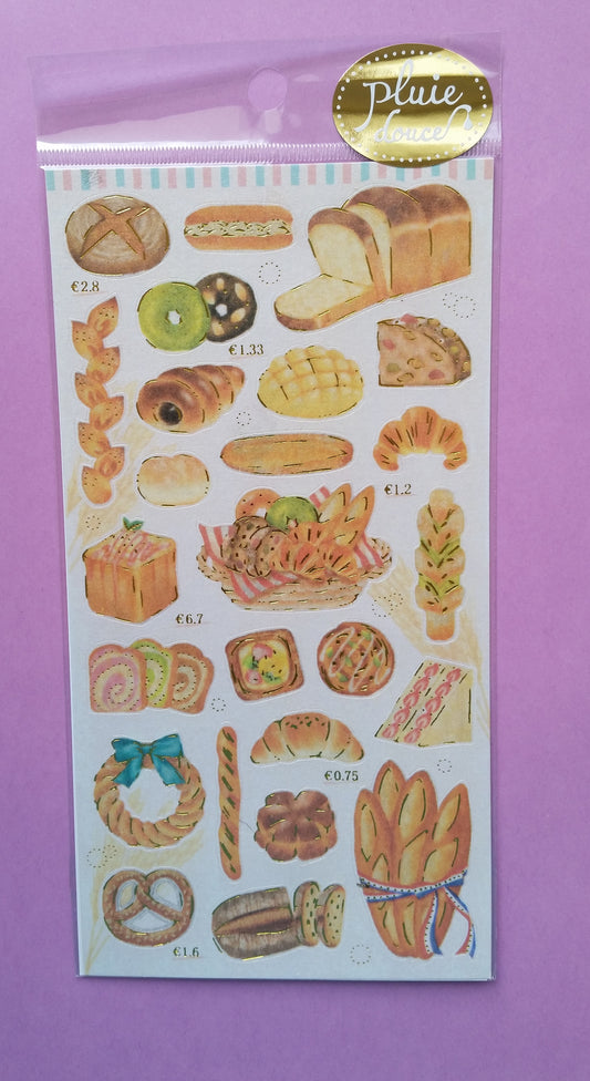Bakery Pearlescent Stickers - 1 sheet - The Crafts and Glitter Shop
