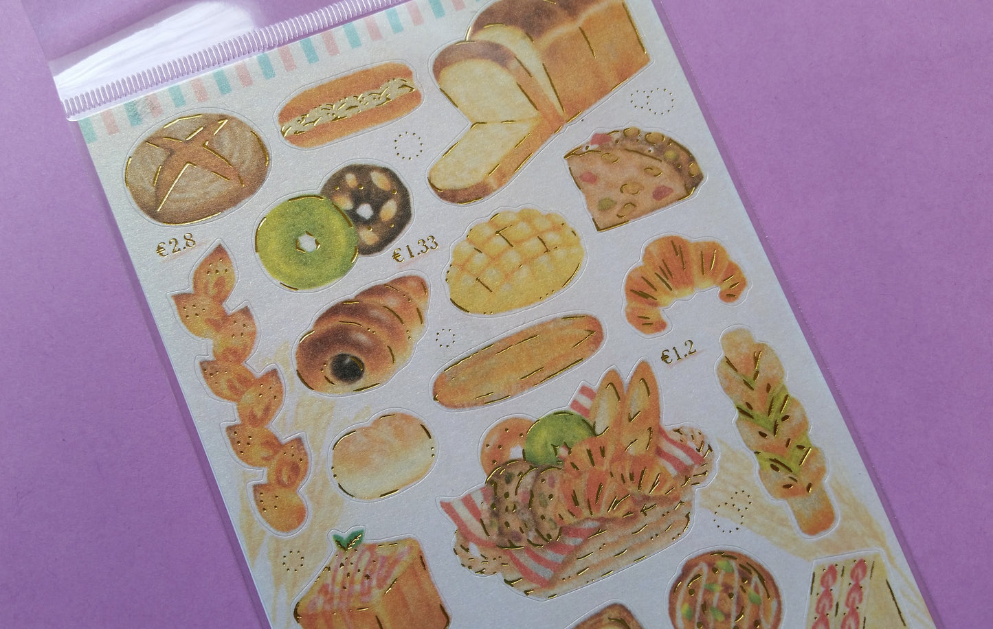 Bakery Pearlescent Stickers - 1 sheet - The Crafts and Glitter Shop