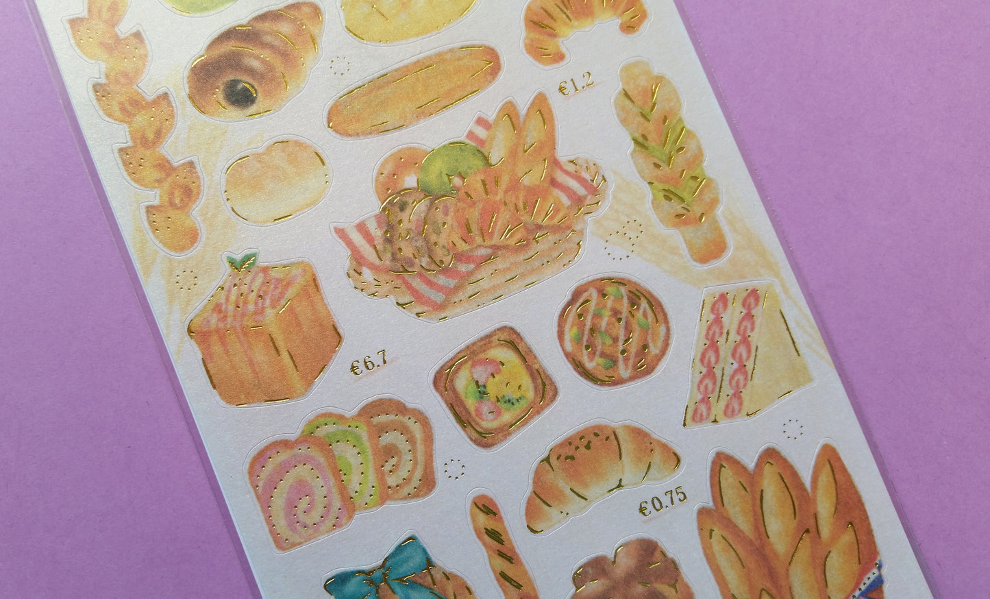 Bakery Pearlescent Stickers - 1 sheet - The Crafts and Glitter Shop