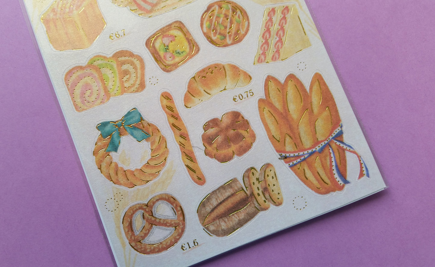 Bakery Pearlescent Stickers - 1 sheet - The Crafts and Glitter Shop