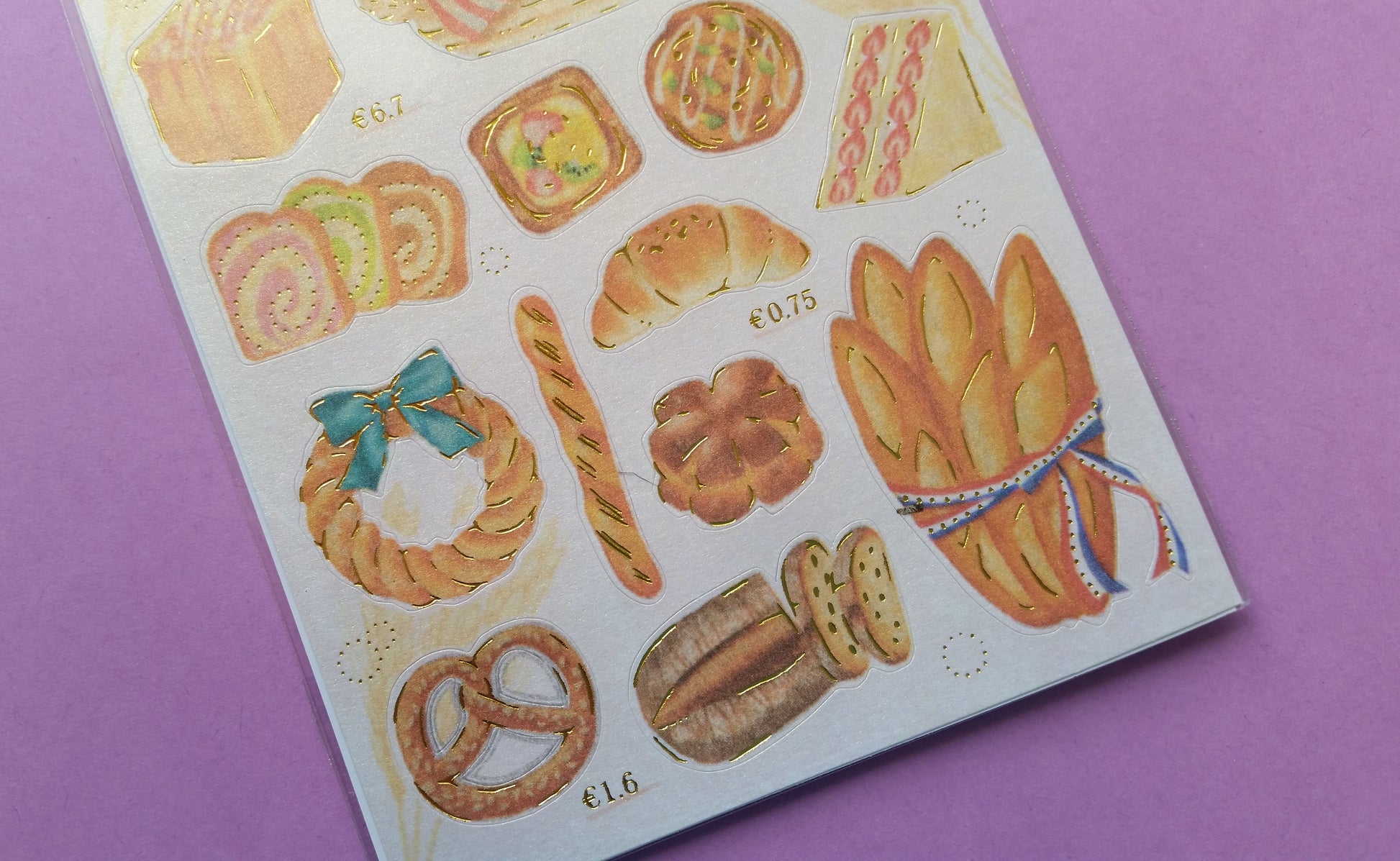 Bakery Pearlescent Stickers - 1 sheet - The Crafts and Glitter Shop