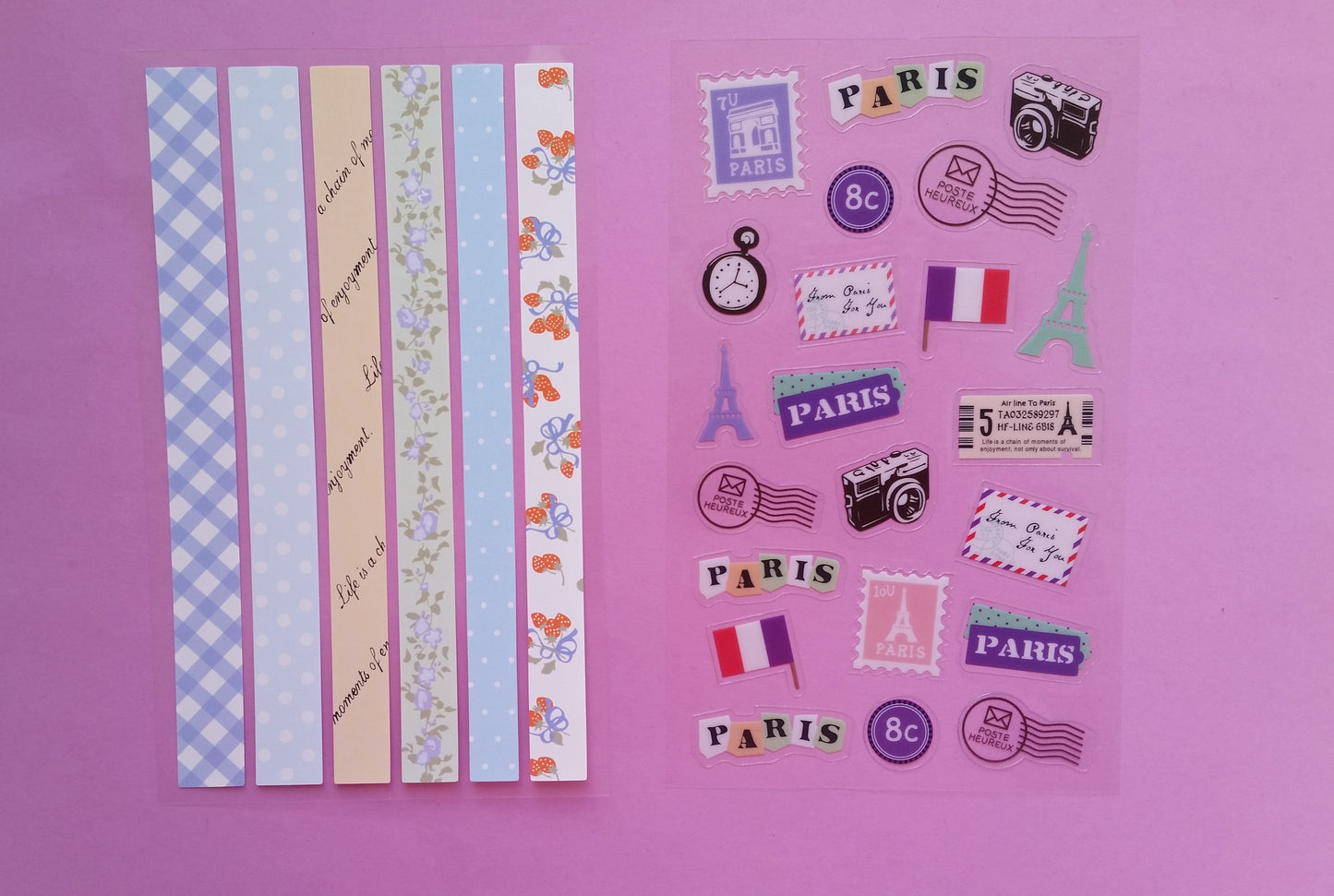 Paris Stickers - 2 sheets - The Crafts and Glitter Shop