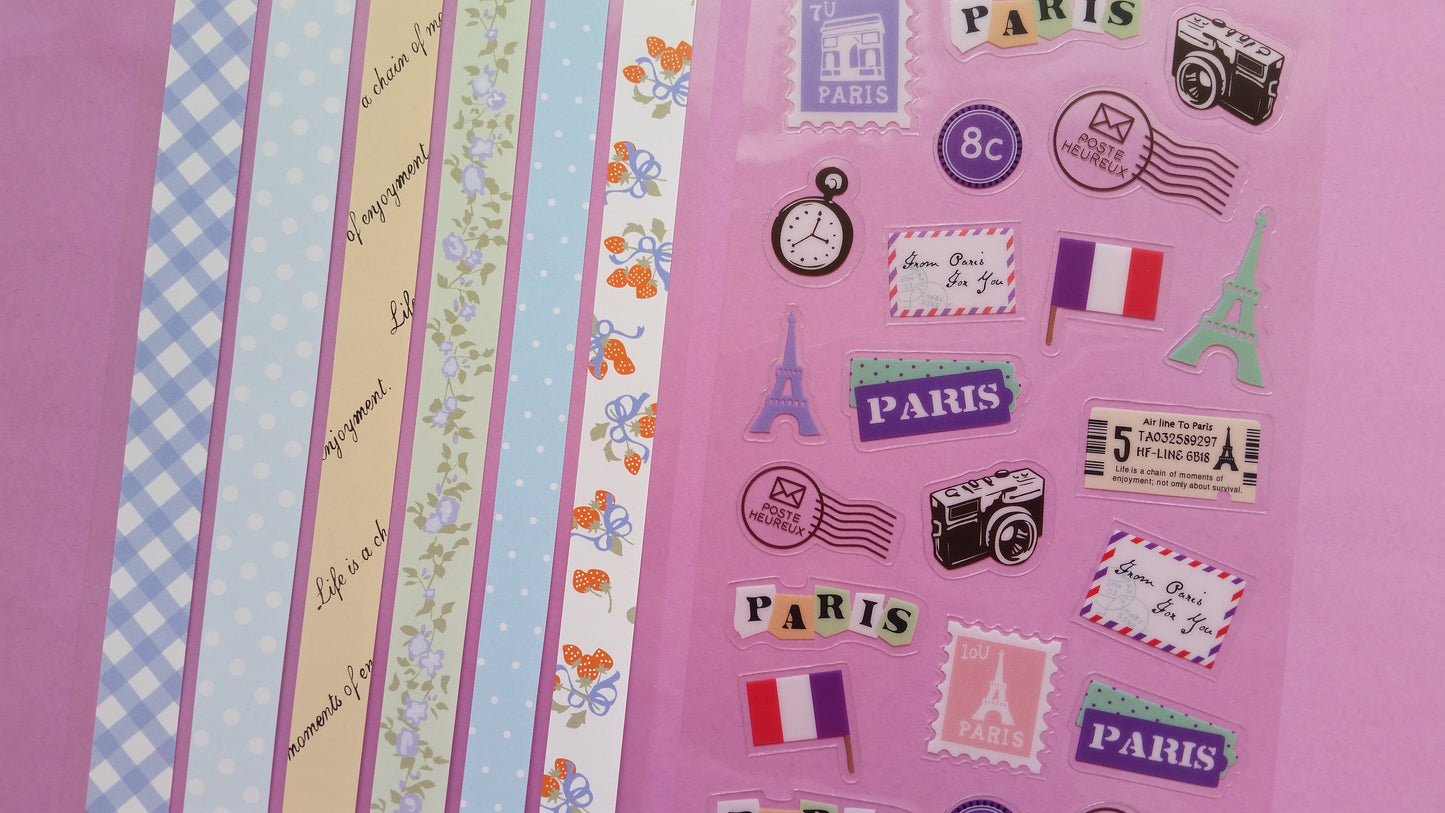 Paris Stickers - 2 sheets - The Crafts and Glitter Shop