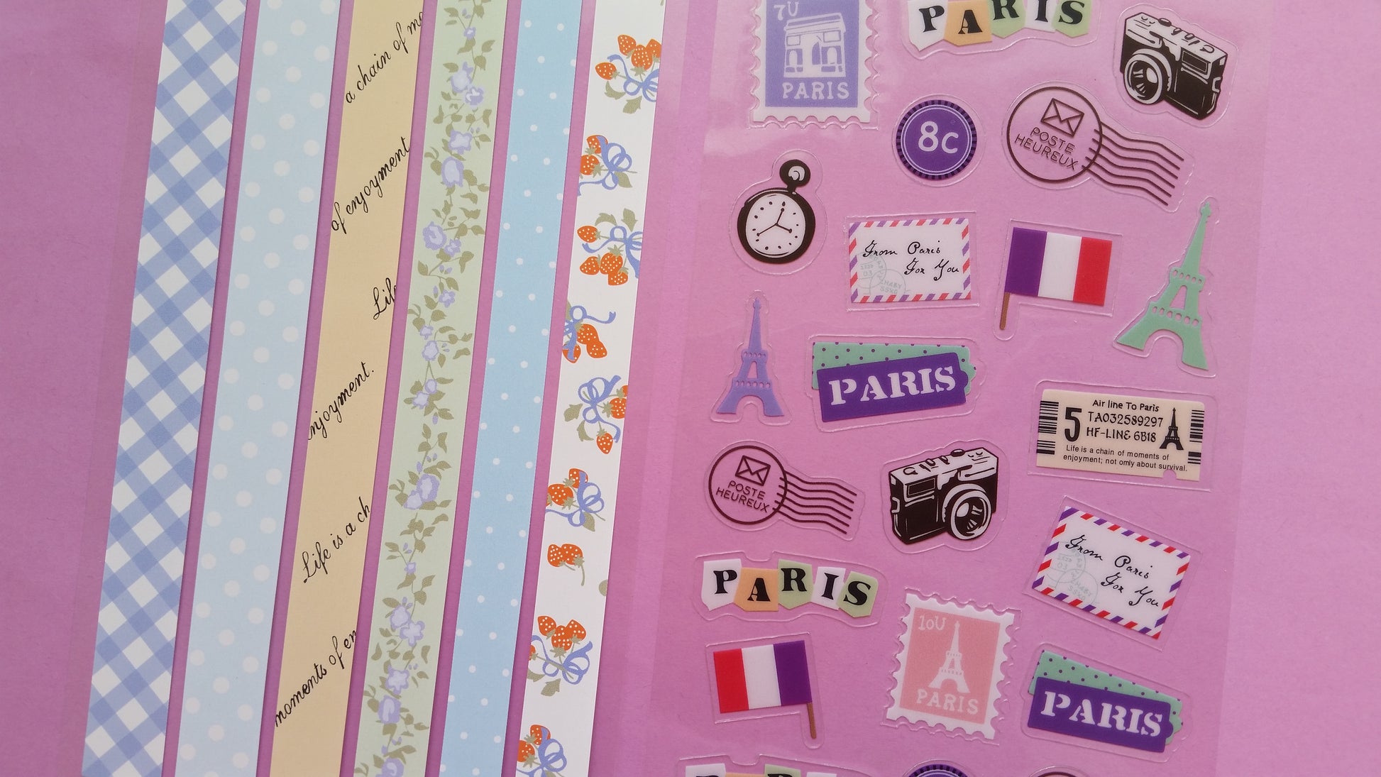 Paris Stickers - 2 sheets - The Crafts and Glitter Shop