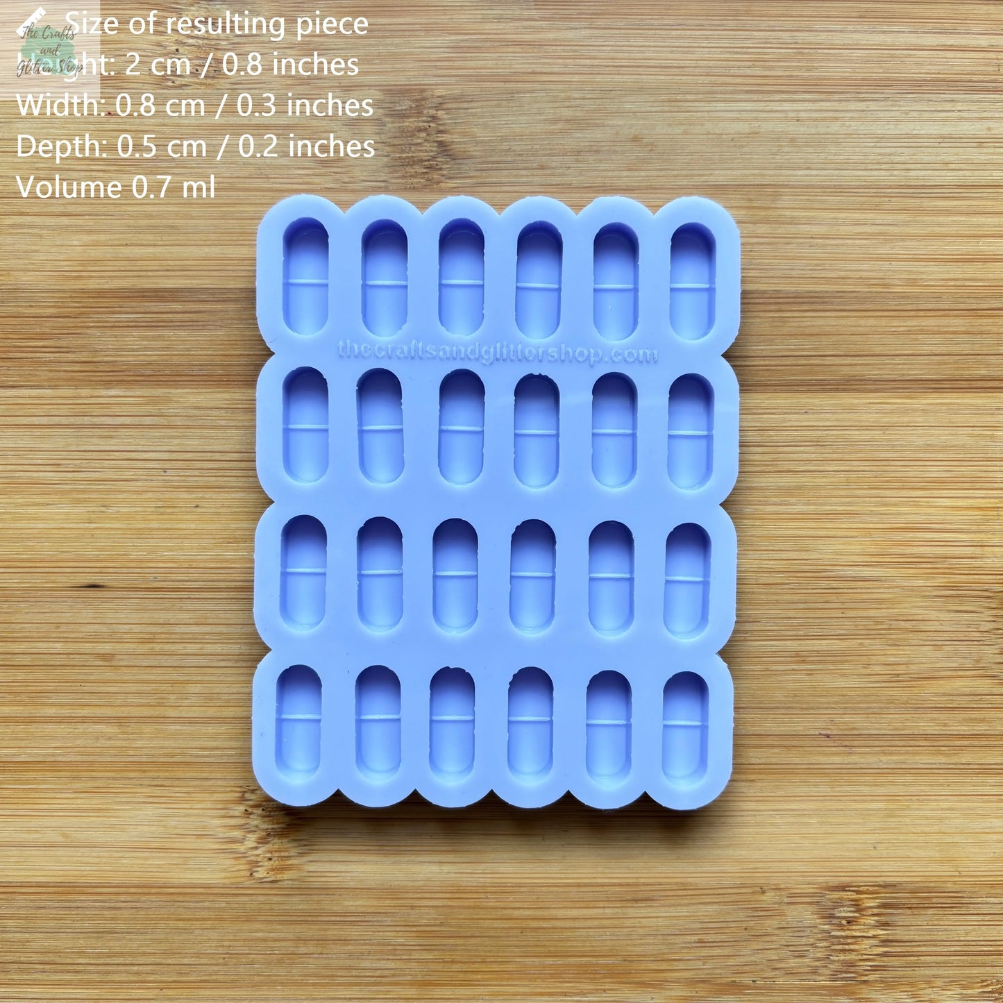 20mm Capsule Silicone Mold - The Crafts and Glitter Shop