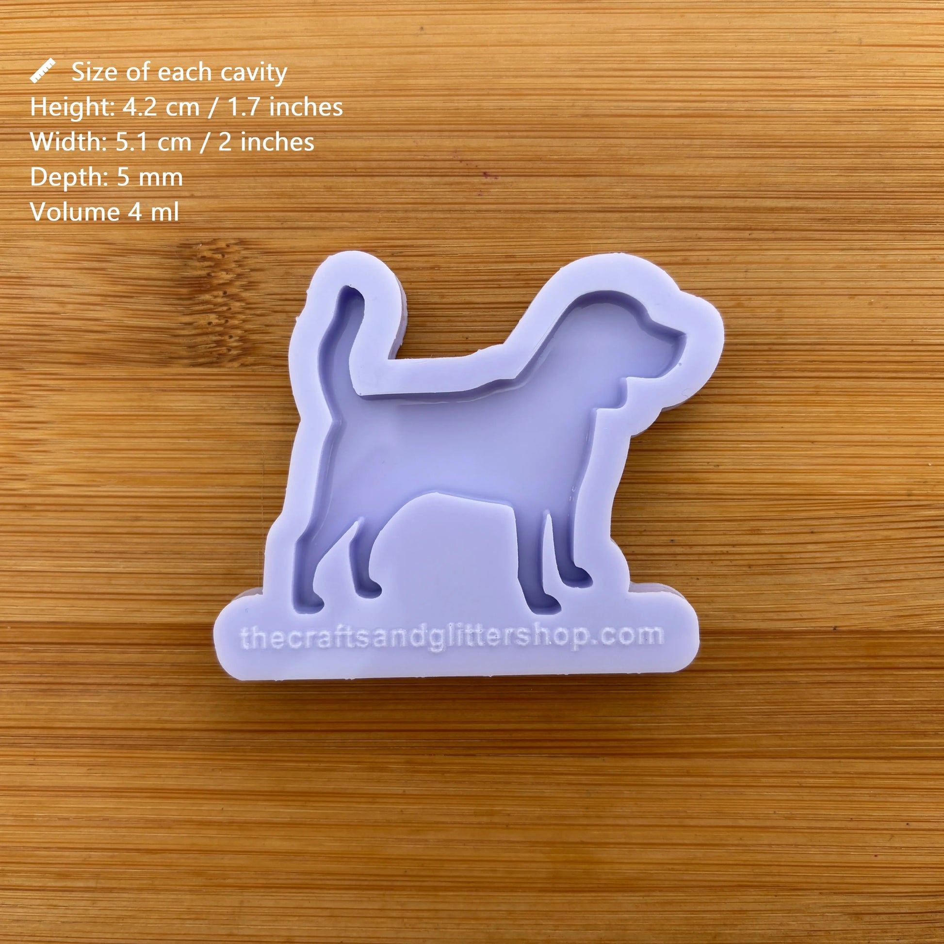 2" Beagle Silicone Mold - The Crafts and Glitter Shop