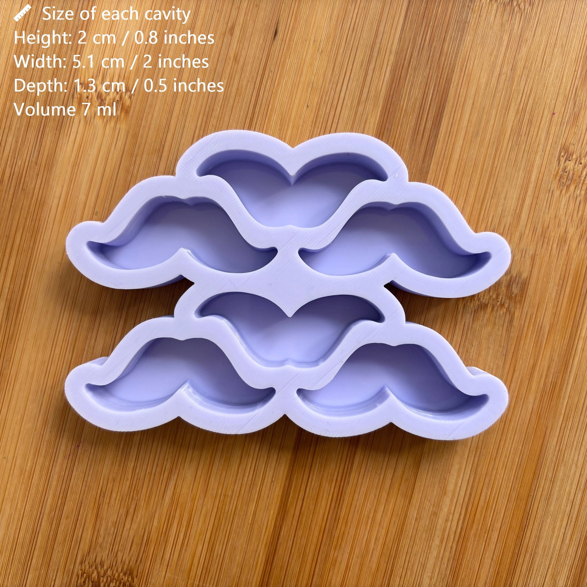 2" Mustache Silicone Mold - The Crafts and Glitter Shop