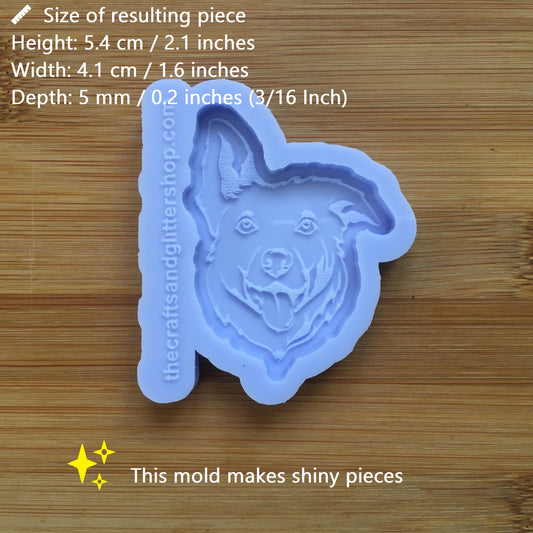 2.1" Australian Shepherd Silicone Mold