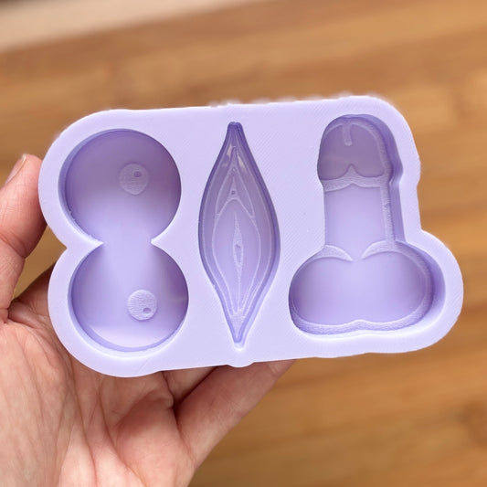 2.5" Penis Boobs Vagina Silicone Mold