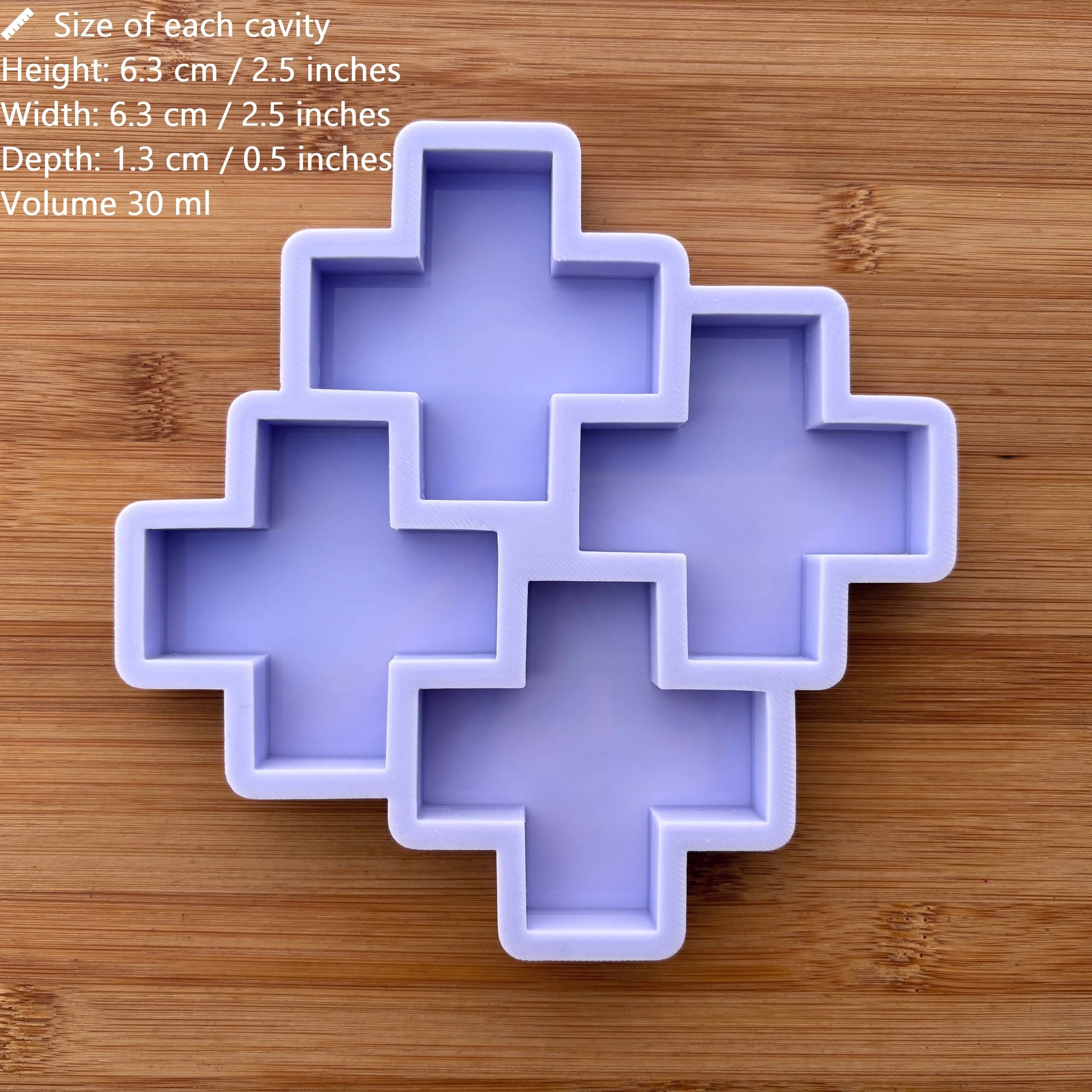 2.5 inch Swiss Cross Silicone Mold