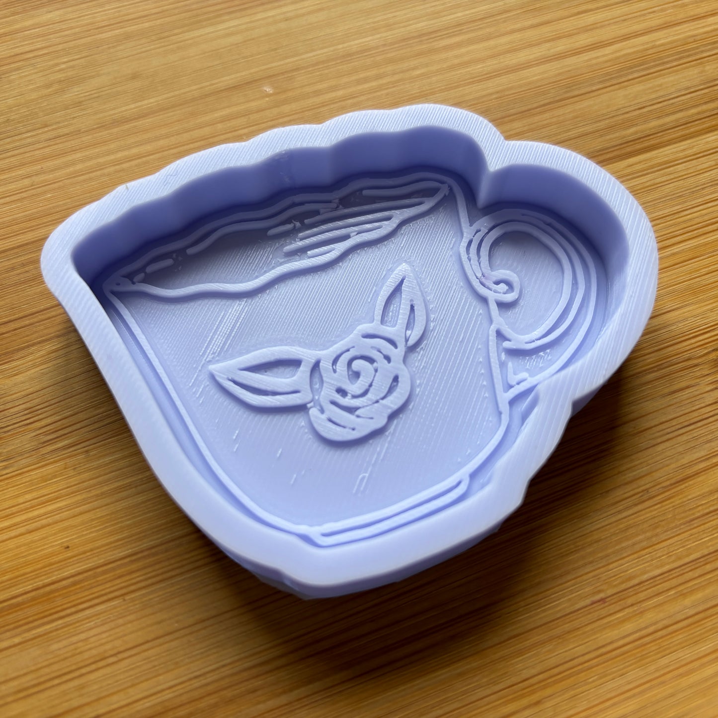 2.8" Floral Teacup Silicone Mold