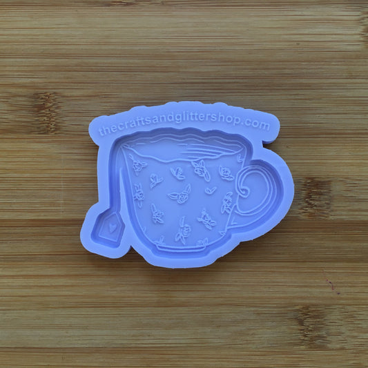 3" Vintage Floral Teacup Silicone Mold