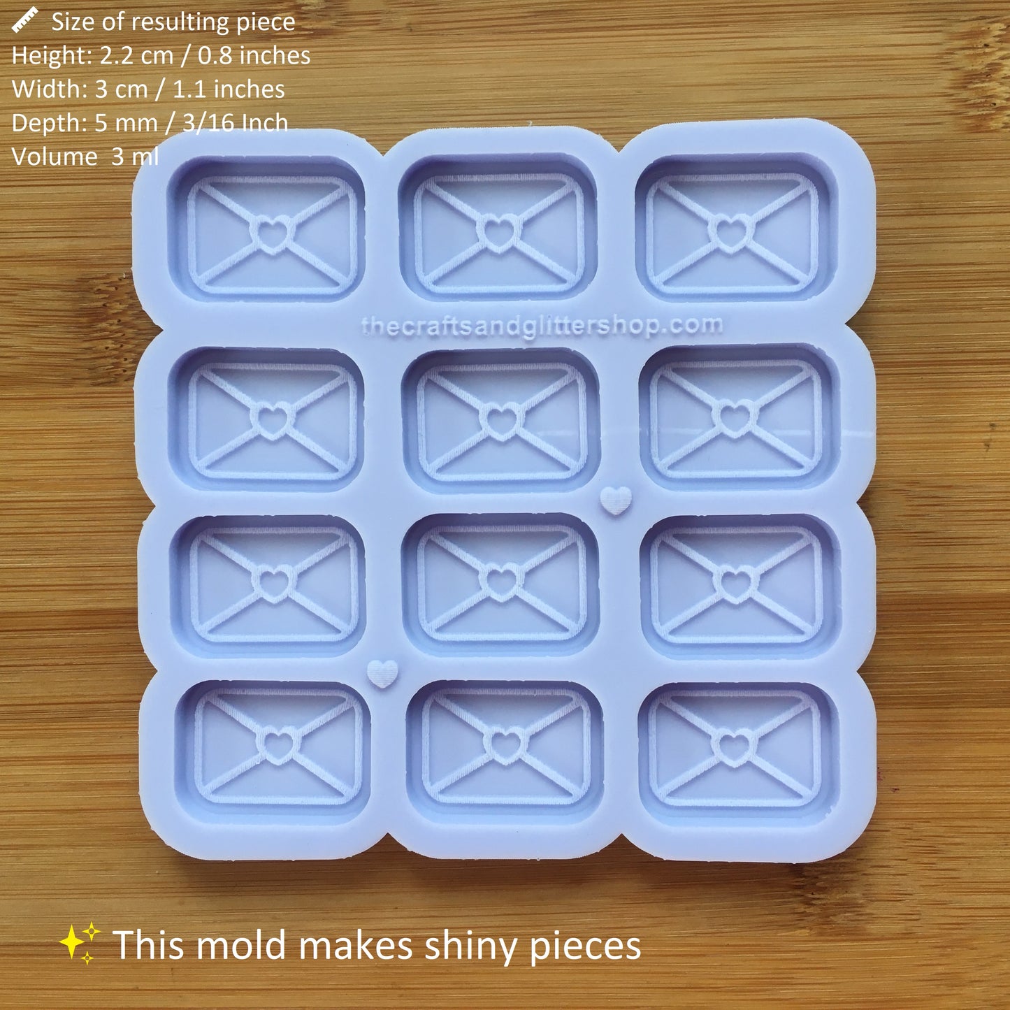 3 cm Love Letter Silicone Mold