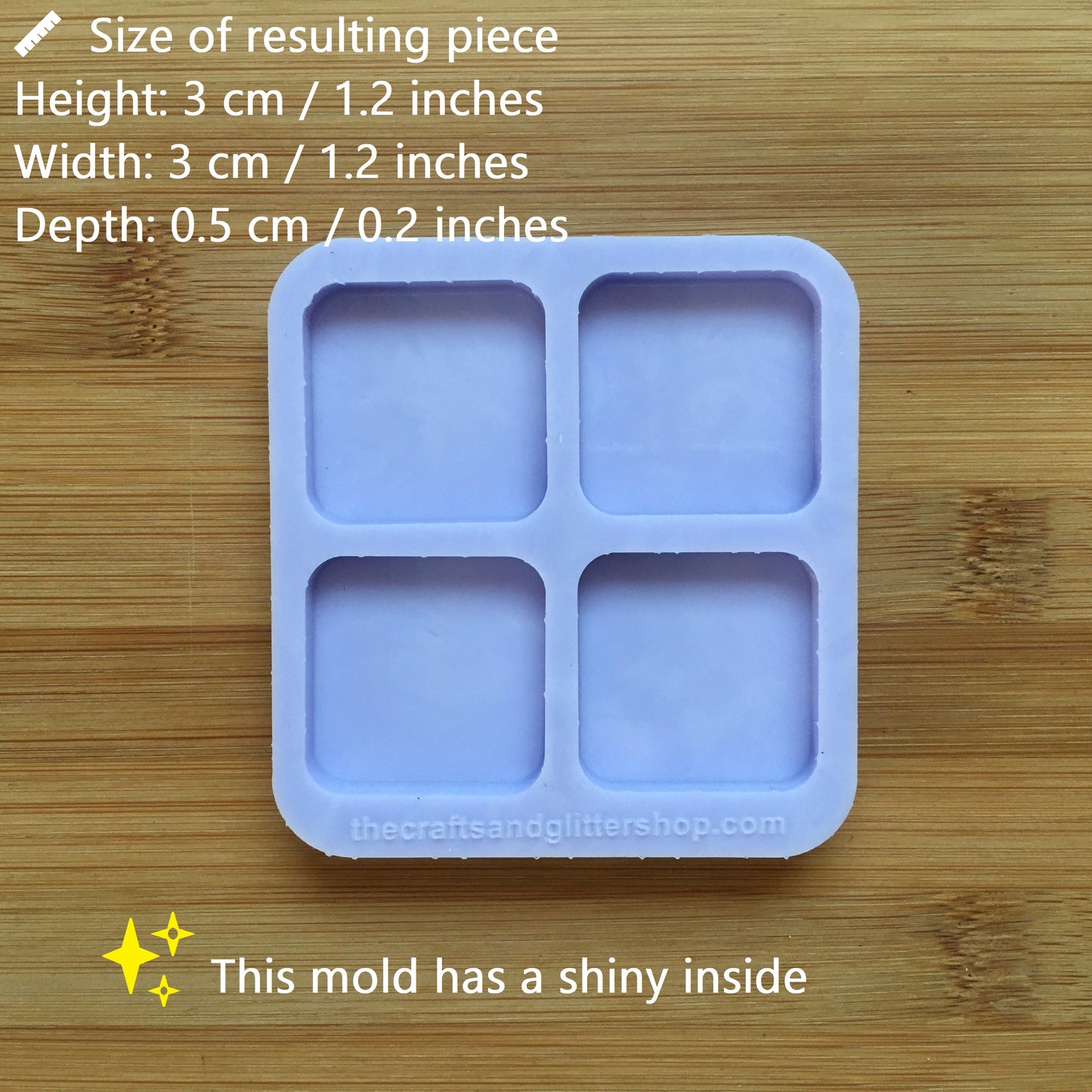 3 cm Square Silicone Mold