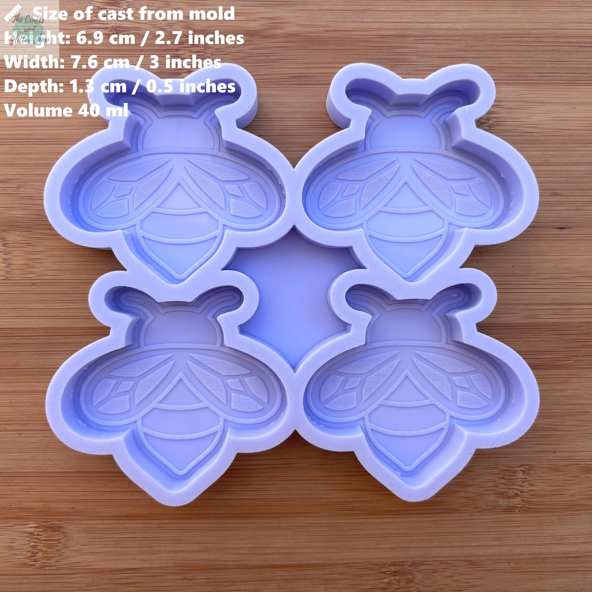 3 inch Bee Silicone Mold - The Crafts and Glitter Shop