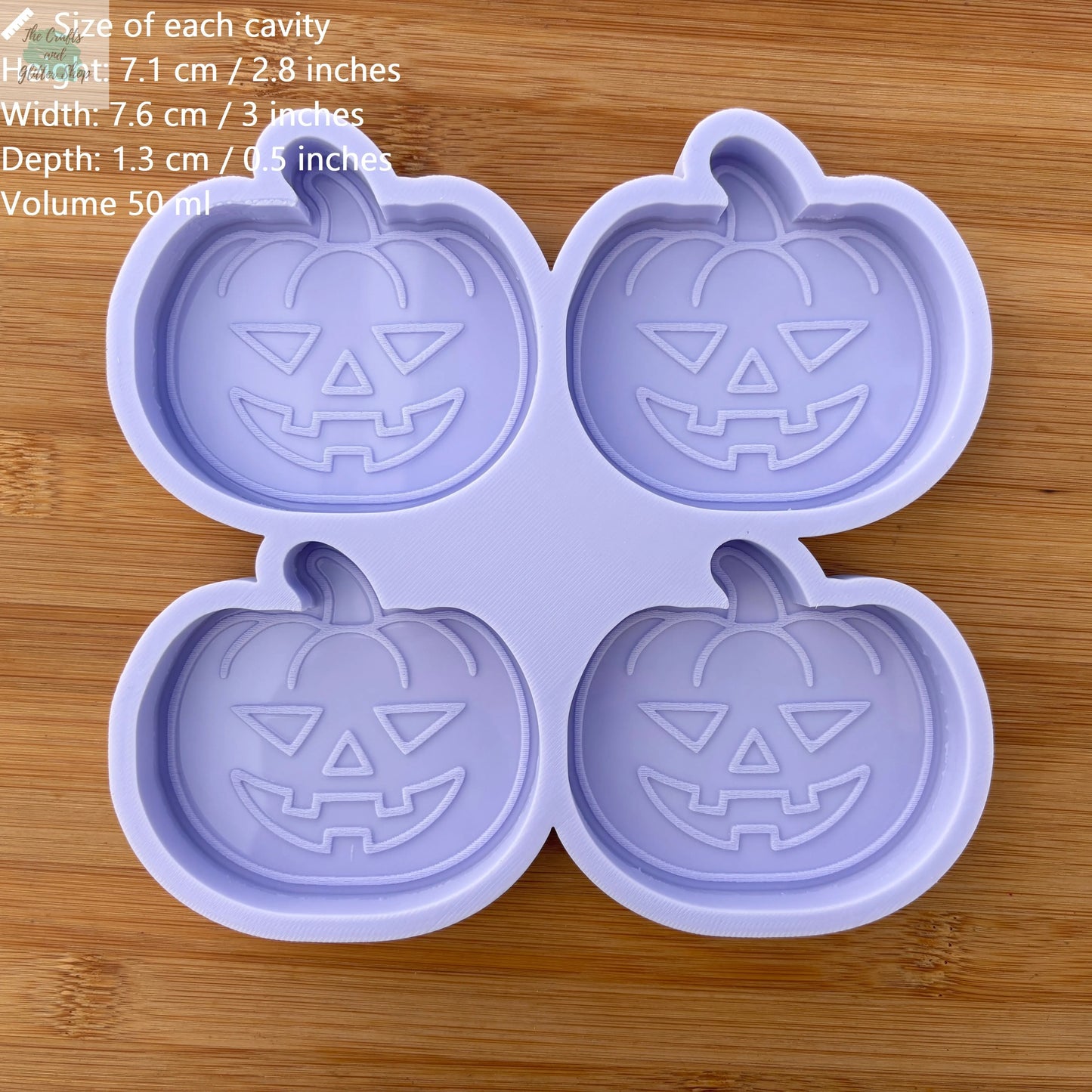 3 inch Carved Pumpkin Silicone Mold - The Crafts and Glitter Shop