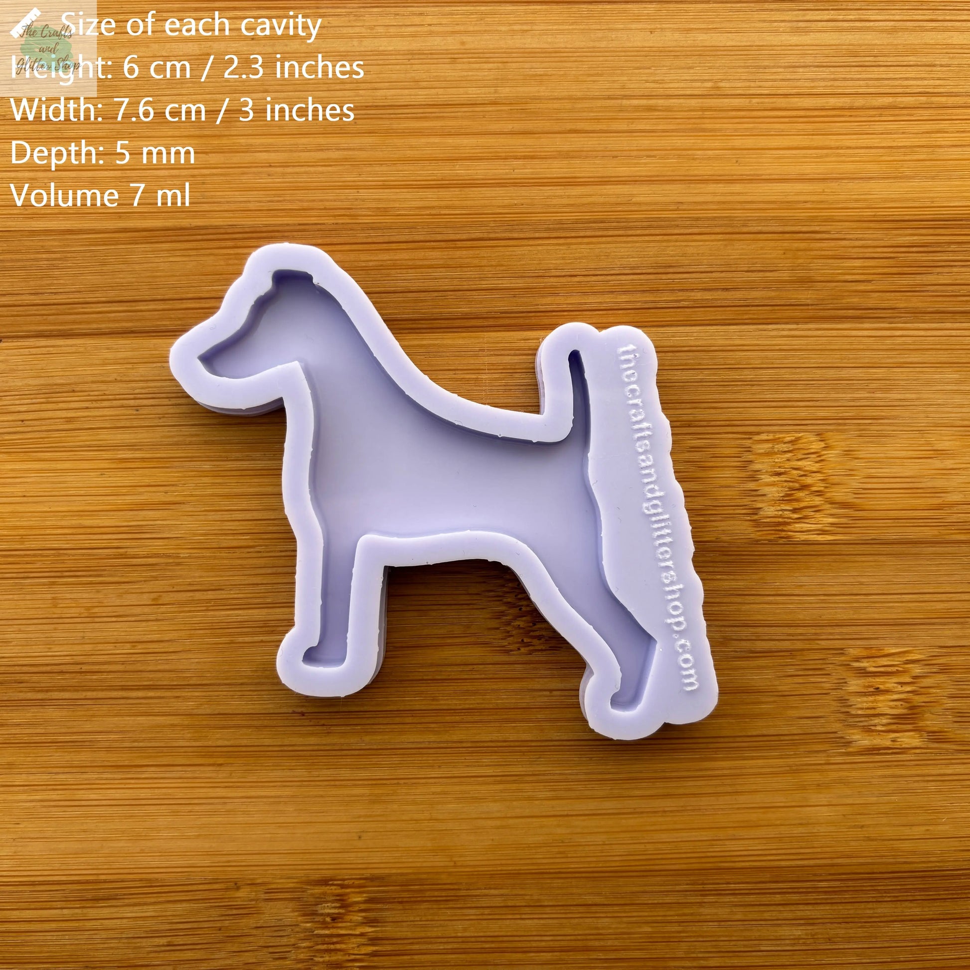3 inch Fox Terrier Silicone Mold - The Crafts and Glitter Shop
