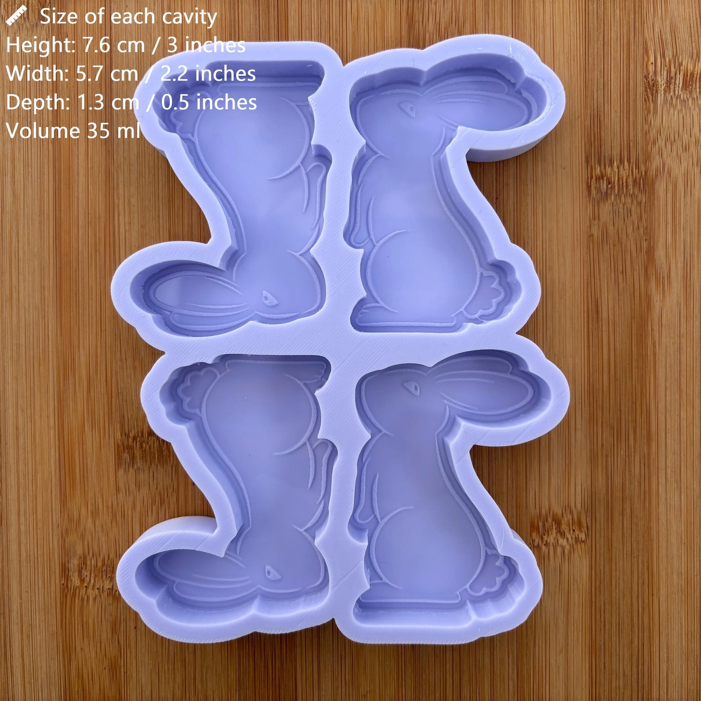3 inch Hare Silicone Mold - The Crafts and Glitter Shop