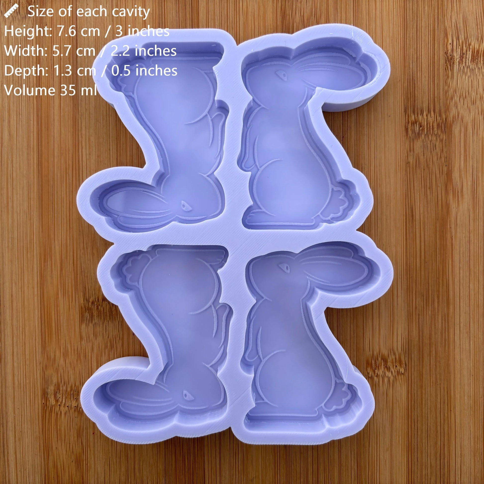 3 inch Hare Silicone Mold - The Crafts and Glitter Shop
