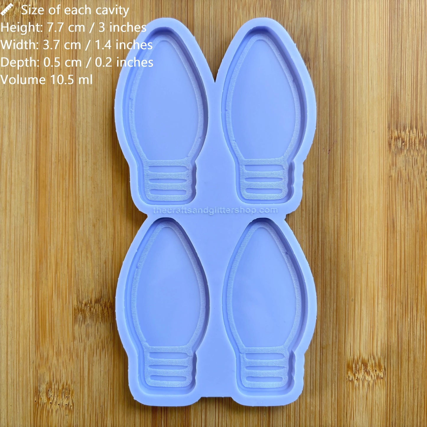 3 inch Light Bulb Silicone Mold - The Crafts and Glitter Shop