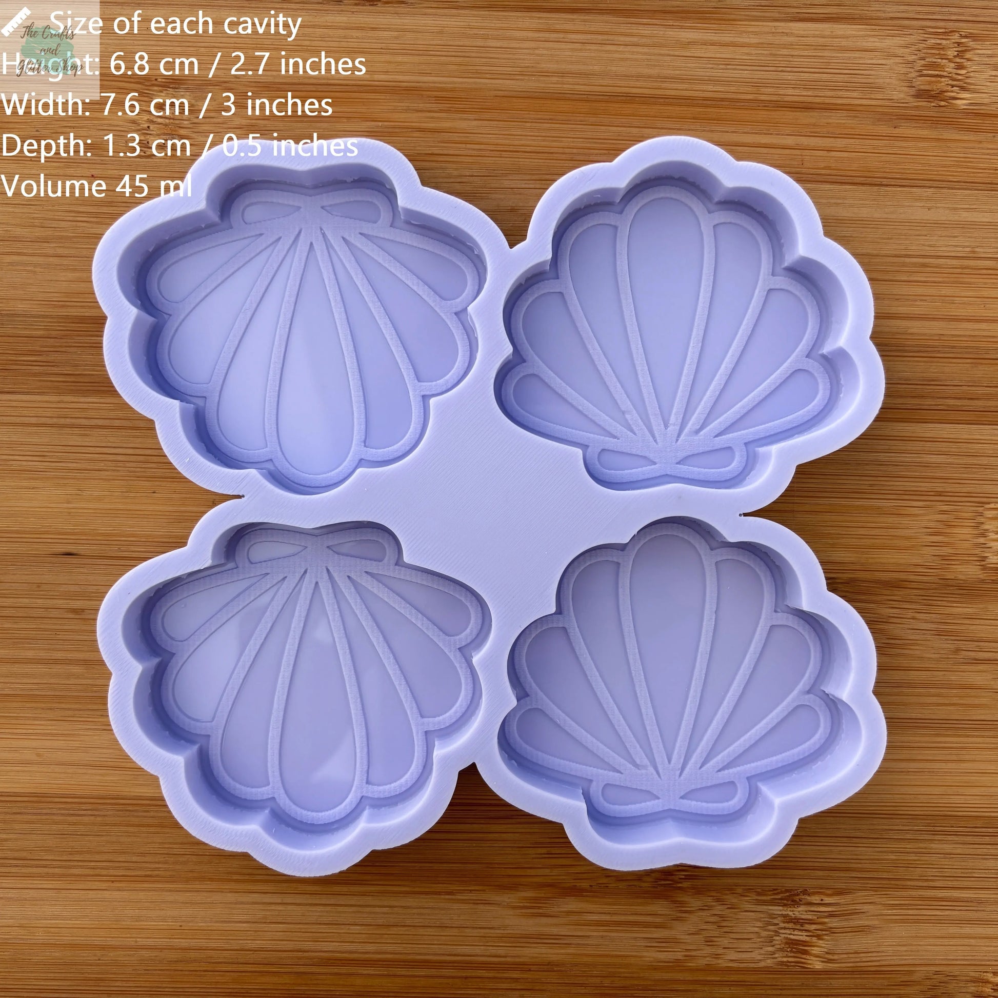 3 inch Seashell Silicone Mold - The Crafts and Glitter Shop