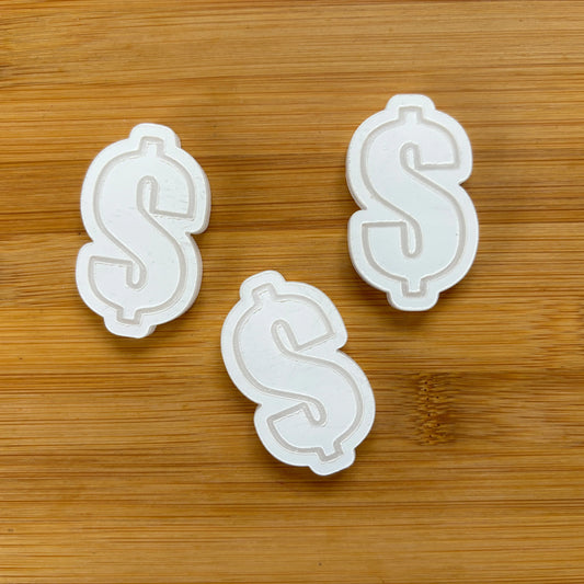 3 pcs Dollar Sign Clear Acrylic Shape - The Crafts and Glitter Shop